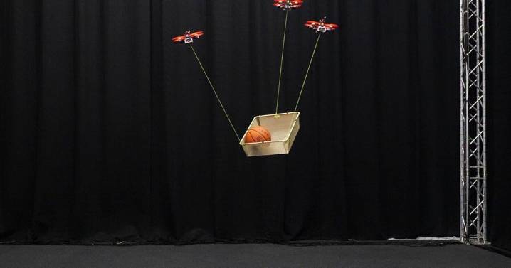 New algorithim allows drones to work together to carry heavy loads