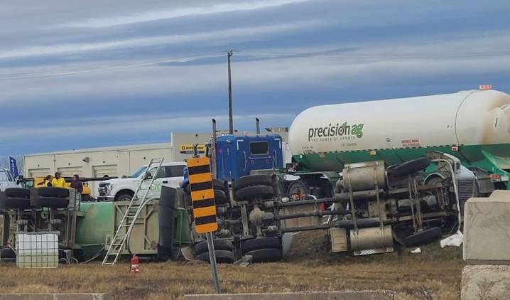 Carlyle Fire and Rescue handles hazardous ammonia tanker rollover, unveils new fleet truck