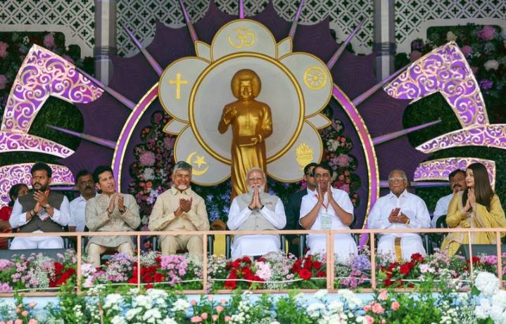Modi marks birth centenary of Sathya Sai Baba in Andhra