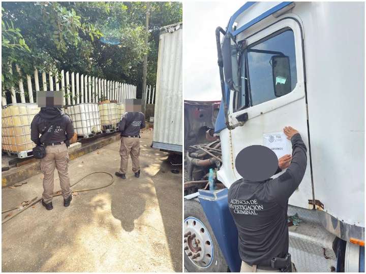 Aseguran bodega con 24 vehículos y huachicol en Coatzacoalcos; no hay detenidos