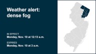 Anticipate dense fog in 5 N.J. counties until 3 a.m. Monday