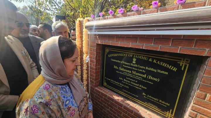 Sakeena Itoo lays foundation stone of GDC Mattan, new building for PHC Mattan