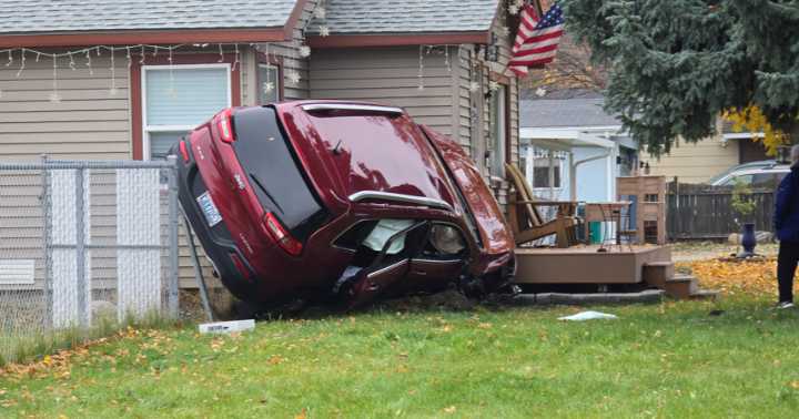 Two-car crash with rollover reported at South Bowdish and East 12th in Spokane Valley