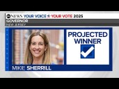Mikie Sherrill projected to win NJ governor's race