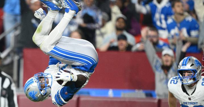 Goff, Gibbs and Campbell lead Lions to 44-22 win over Commanders in front of Trump