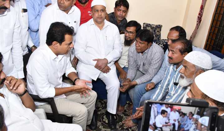 KTR Meets Families of Saudi Bus Accident Victims, Vows BRS Support