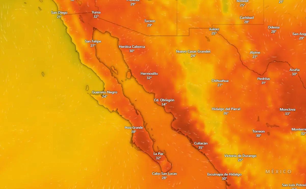 Clima en La Paz y Los Cabos sábado 8 de noviembre de 2025