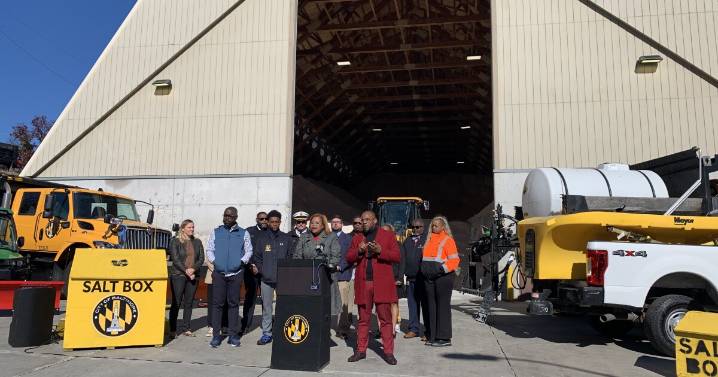 Baltimore announces winter weather readiness plan with 15,000 tons of salt stockpiled