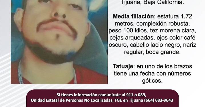 Se busca a Zeus Manuel Nolasco Álvarez de 37 años de edad