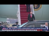 President Trump attends Commanders-Lions game to honor veterans