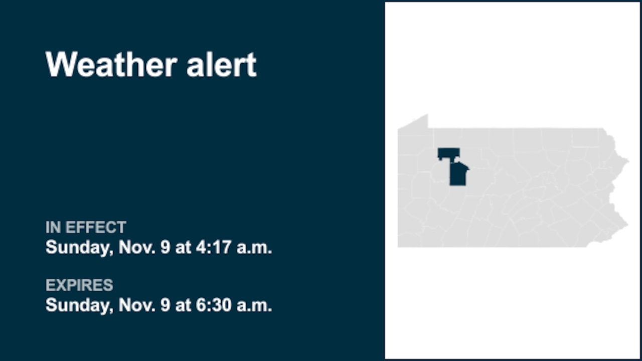 Weather alert in place for Forest and Jefferson counties Sunday morning