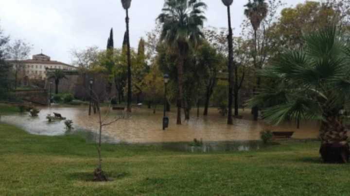 Badajoz echa el candado a sus parques y jardines por la alerta de fuertes vientos