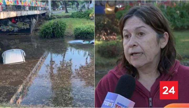 Autos quedaron flotando en paso bajo nivel de Ñuñoa: "Tuve que andar hasta la orilla"