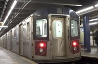 Sleeping woman accosted by man on NYC subway train