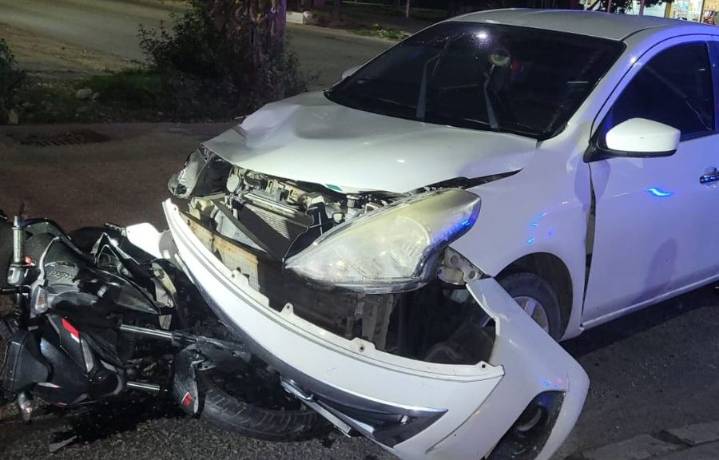 Accidente vial en la región 228 deja a un joven herido