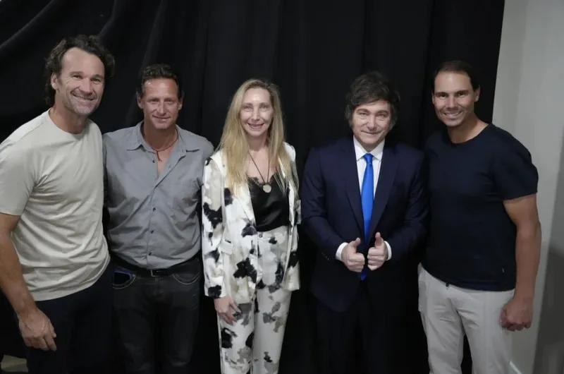 El inesperado encuentro de Javier Milei con Rafael Nadal, David Nalbandian y Carlos Moyá