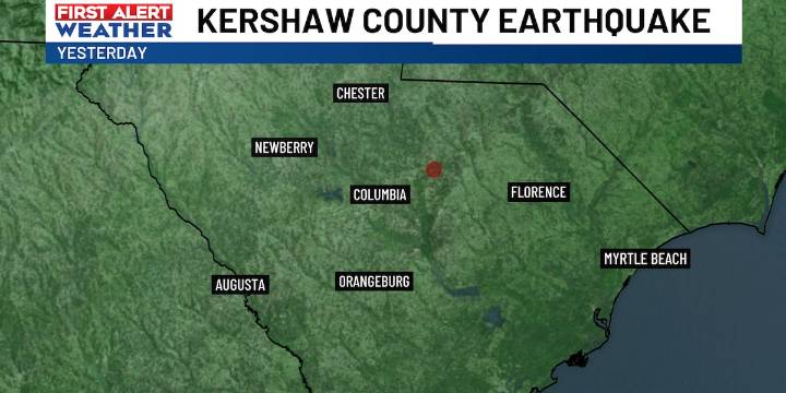 USGS: Kershaw County earthquake detected