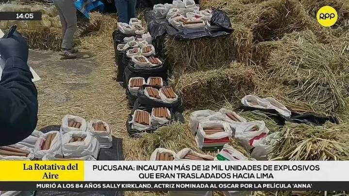 PNP incautó miles de cartuchos de dinamita y explosivos valorizados en más de S/ 2.5 millones