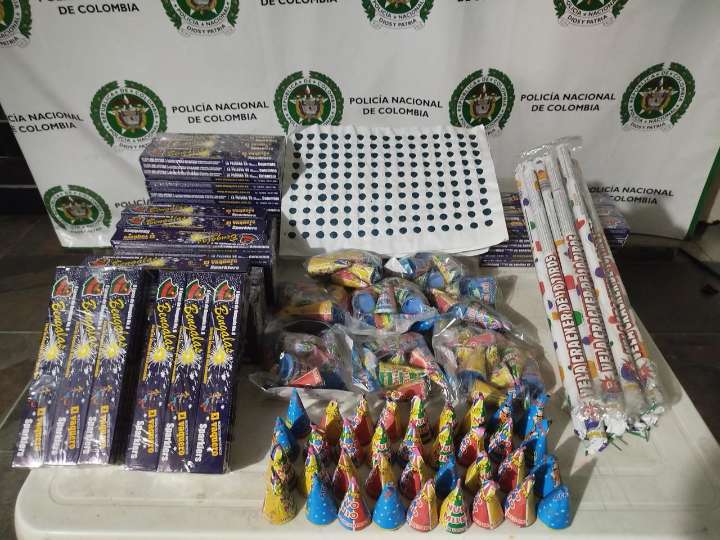 La Policía Nacional reporta la incautación de más de 800 kilos de pólvora en el Meta
