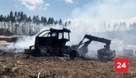 Nuevo atentado incendiario en La Araucanía: reportan quema de siete maquinarias forestales en Cunco