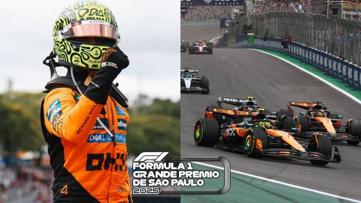 F1: Norris gana el GP de Brasil 2025 y Verstappen firma la hazaña al subir tercero al podio