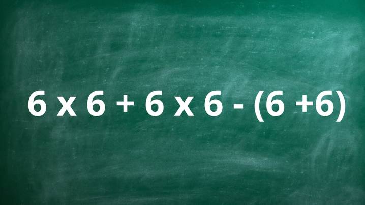 ¿Cuánto es 6 x 6 + 6 x 6 - (6 +6)? La cuenta matemática que pone a prueba a los genios