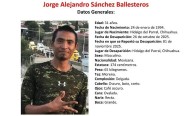 Buscan a Jorge Alejandro Sánchez Ballesteros, desaparecido en Parral