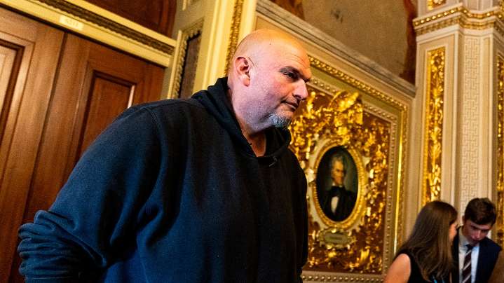 John Fetterman shares photo of face injuries after fall, hospitalization