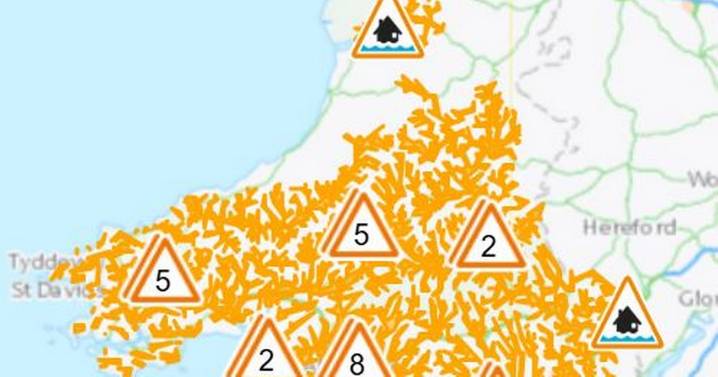 Dozens of flood alerts issued across Wales as the country braces for heavy rain
