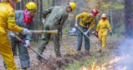 Berry College students participate in prescribed, controlled burns