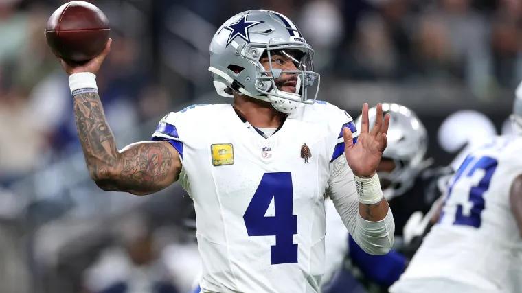 Dak Prescott stats: Cowboys QB throws four touchdowns in blowout win over Raiders