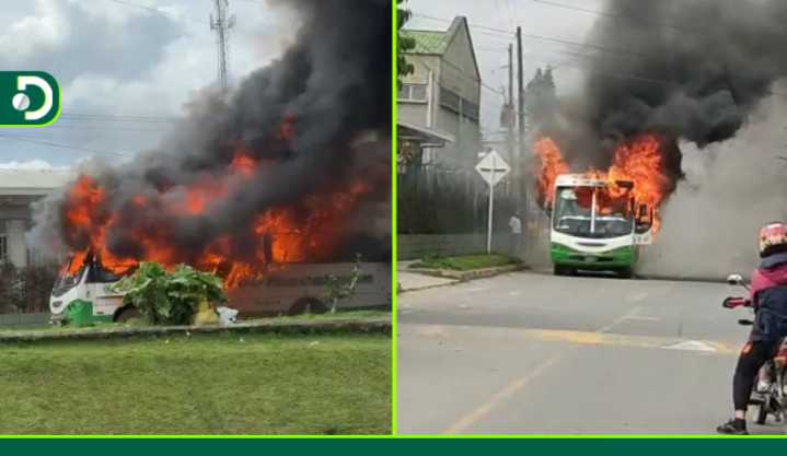 Incendio de bus en El Carmen deja pérdida total; familia busca apoyo para conservar la ruta de 40 años