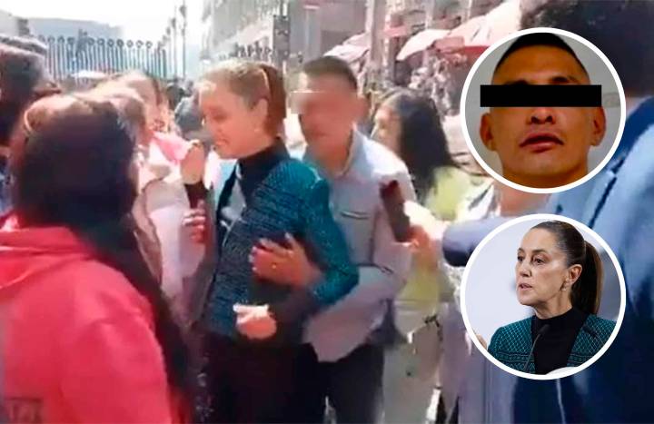 Detienen a hombre que acosó a la presidenta Claudia Sheinbaum en el Centro Histórico