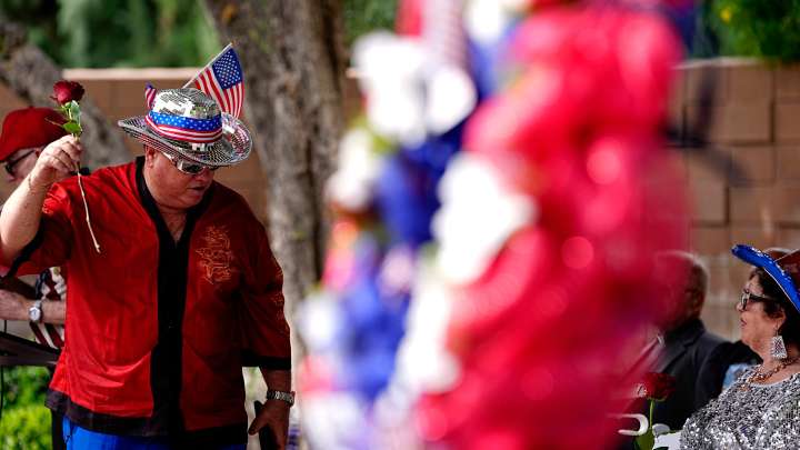 American Veterans and Veterans For Peace hold a Veterans Day ceremony in Cathedral City