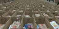 Volunteers pack 1,400 Thanksgiving meal boxes in Grand Island