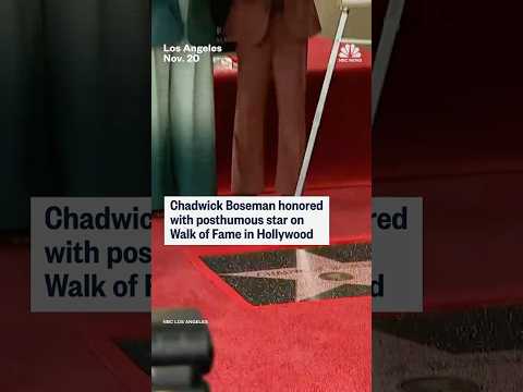 Chadwick Boseman honored with posthumous star on Walk of Fame in Hollywood