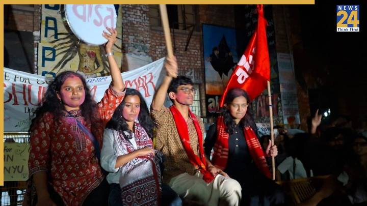 Left Unity Sweeps JNUSU Polls 2025; Sunil Yadav, Aditi Mishra and Gopika Babu Win Key Posts