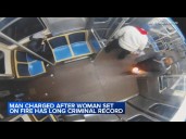 Family of woman set on fire in CTA Blue Line attack releases statement; suspect has criminal history