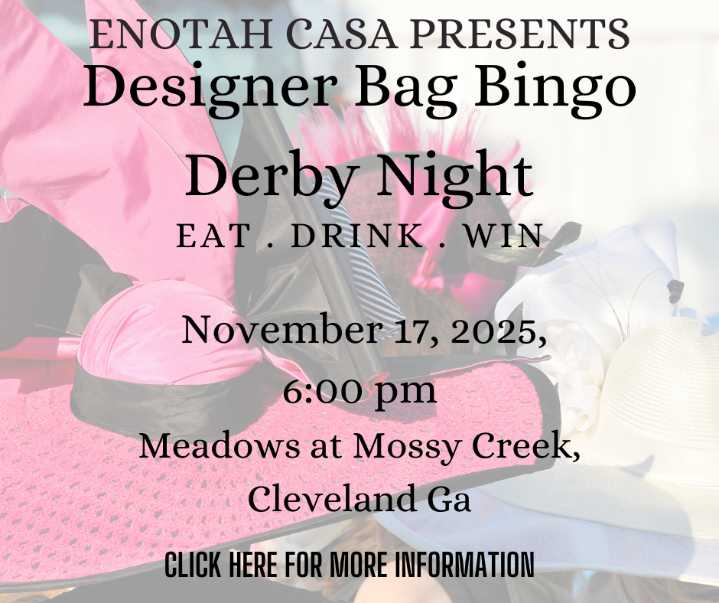 Enota CASA Designer Bag  Bingo Derby Night Monday November 17
