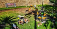 El nuevo parque infantil de Cádiz, en el foso del Pelíkano, comienza a tomar forma