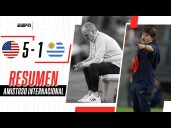 Resumen extendido: Uruguay perdió 5-1 ante Estados Unidos en amistoso FIFA