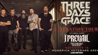 Three Days Grace performing at Spokane Arena in November 2026