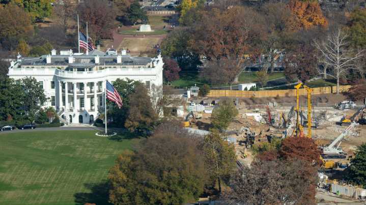 Washington Monument gives new look at White House East Wing changes