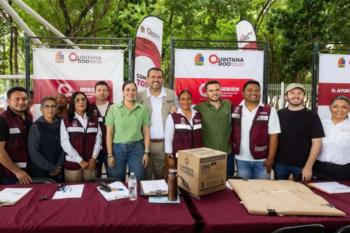 Los gobiernos de Mara Lezama y Estefanía Mercado acercan bienestar a familias en Villas del Sol