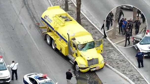 Detienen a sujeto por robo de pipa en Hermosillo