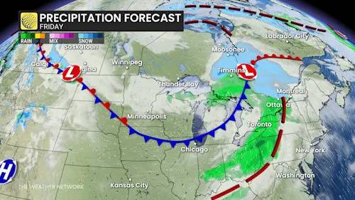 'Clipper parade' brings snow from Prairies, to Ontario, and deep into the U.S.