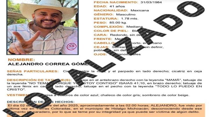 Localizan con vida a Alejandro Correa, expresidente municipal de Zinapécuaro, Michoacán