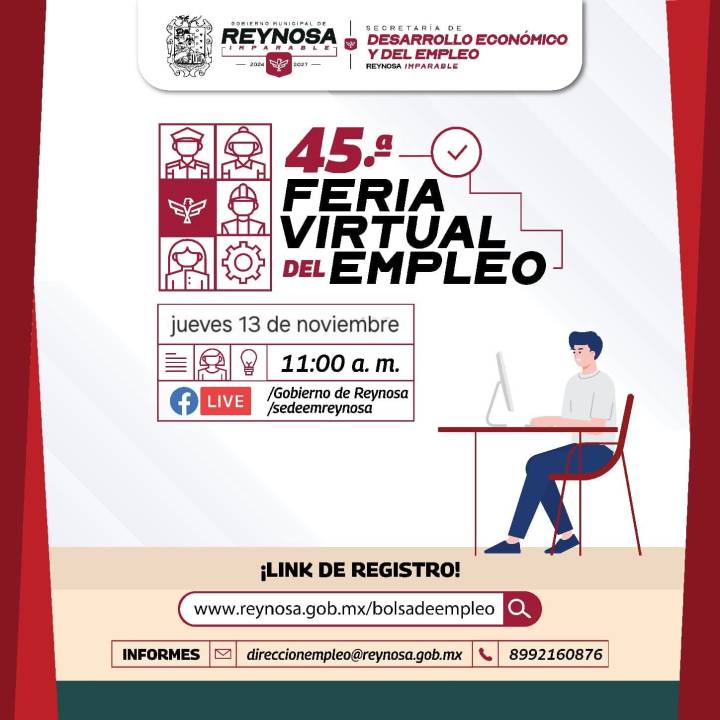 Brindará 45ª Feria Virtual de Empleo más de Mil oportunidades laborales