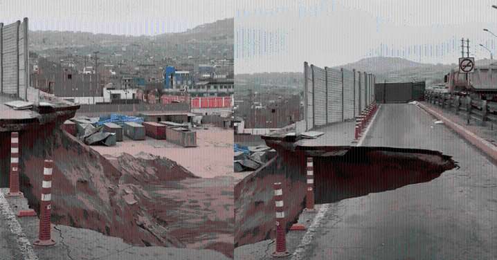 Colapso en Ventanilla: Enorme forado en la avenida Néstor Gambetta genera alarma y congestión vehicular