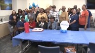 WWII veteran celebrates 100th birthday with surprise party at Jackson North Medical Center